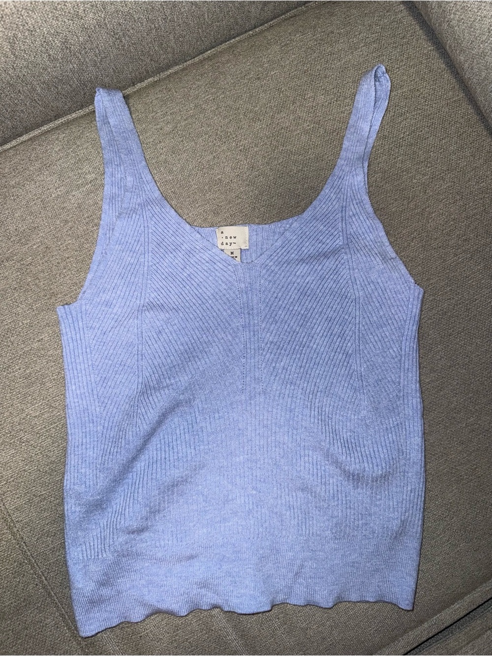 Ribbed V Neck Tank